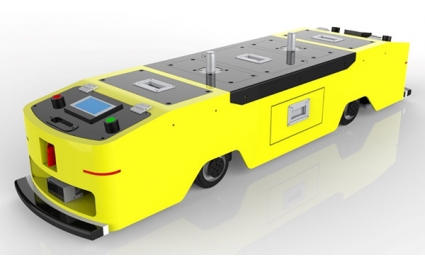 尾端牵引式AGV，到底有多能干？能自己找货，还能自动拉走！