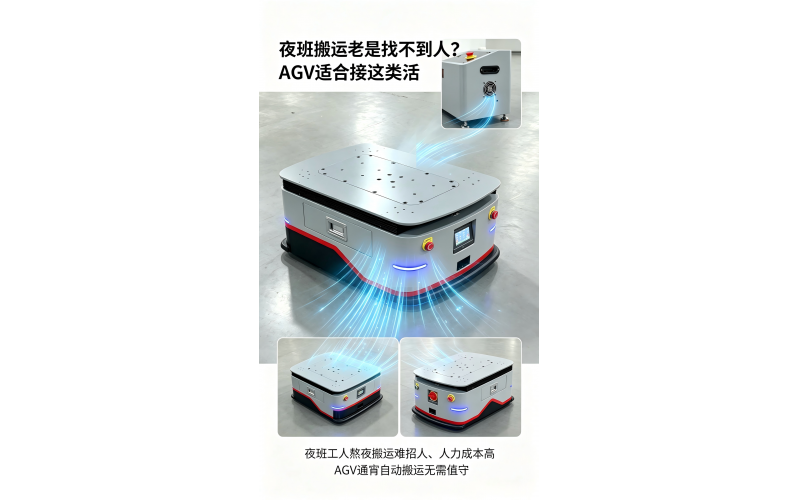 夜班搬运老是找不到人？AGV适合接这种活
